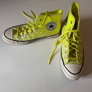 Converse Neon Yellow High-Top Sneakers
